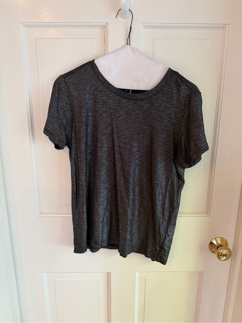 PAIGE Deena T-Shirt Black Cotton Modal Crewneck Short Sleeve Size S